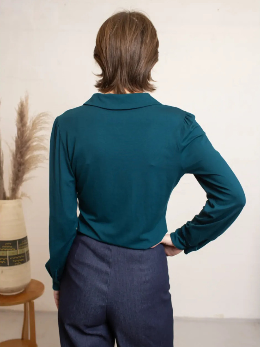 Very Cherry Bluse Dita Blouse petrol