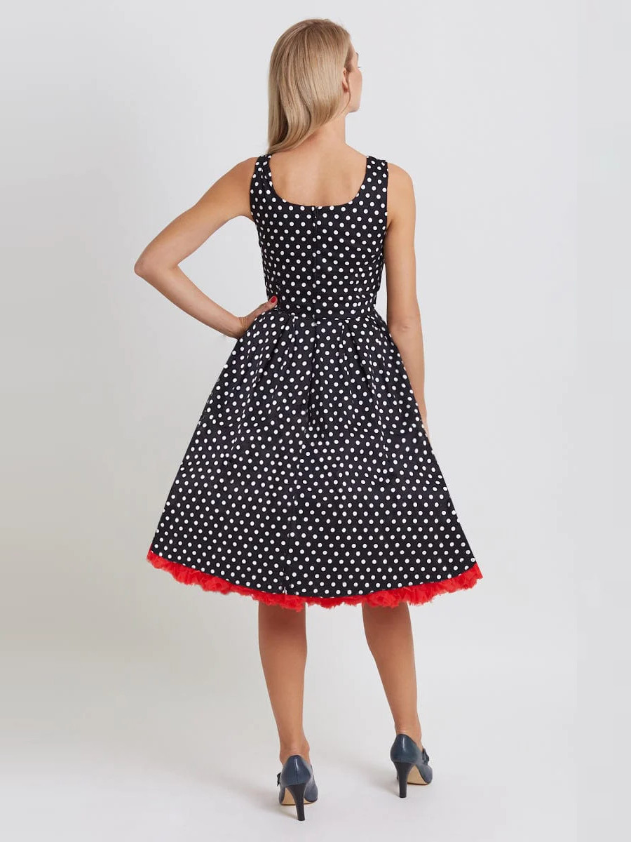 Dolly & Dotty Kleid Amanda Black White Polkadot schwarz-weiß