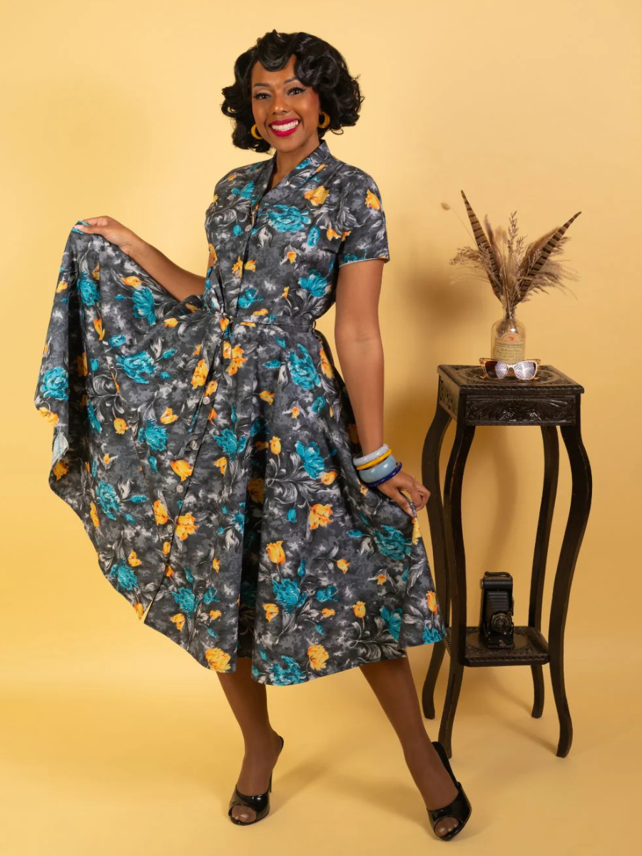 What Katie Did Kleid Lucy Dress Grey Floral