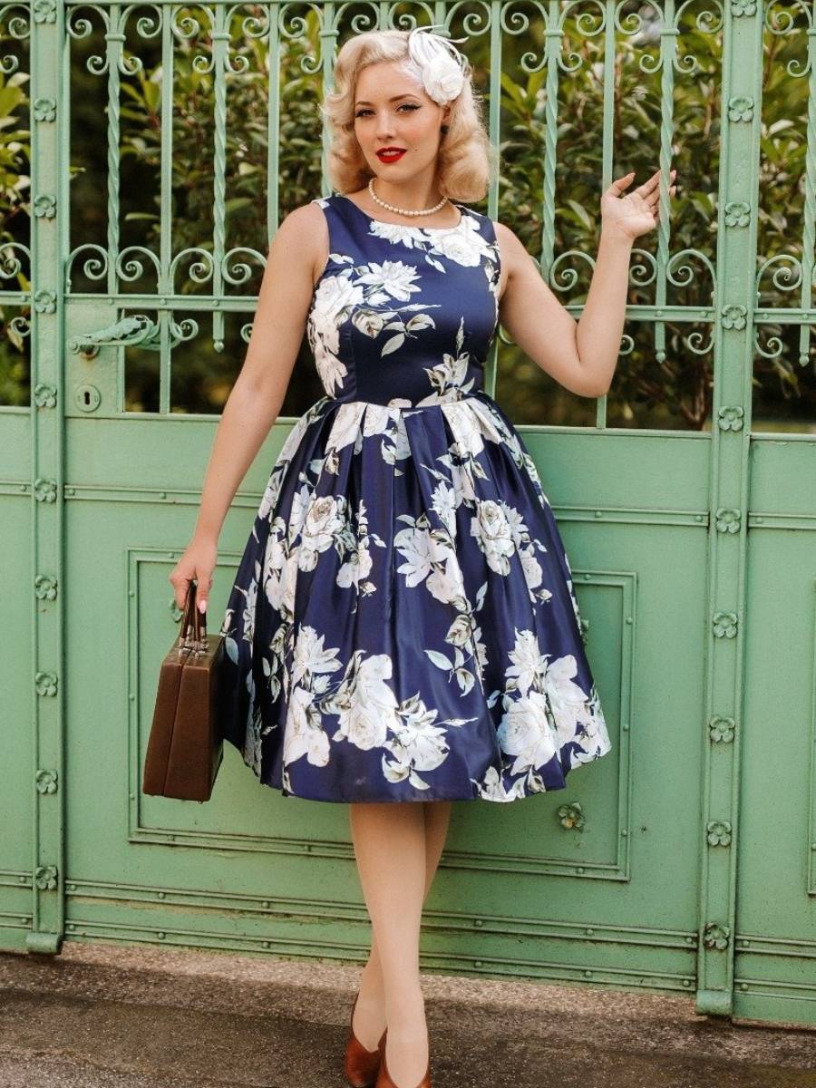 Dolly and Dotty Kleid Annie Navy White Rose