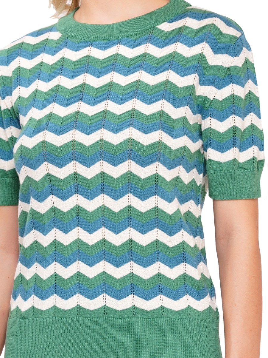 Circus Pullover Zig Zag Grass Green