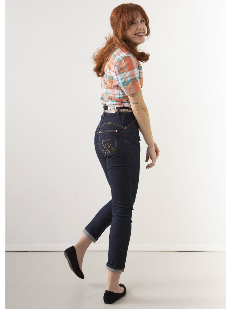 Lady K Loves Polly Petite Jeans dunkelblau
