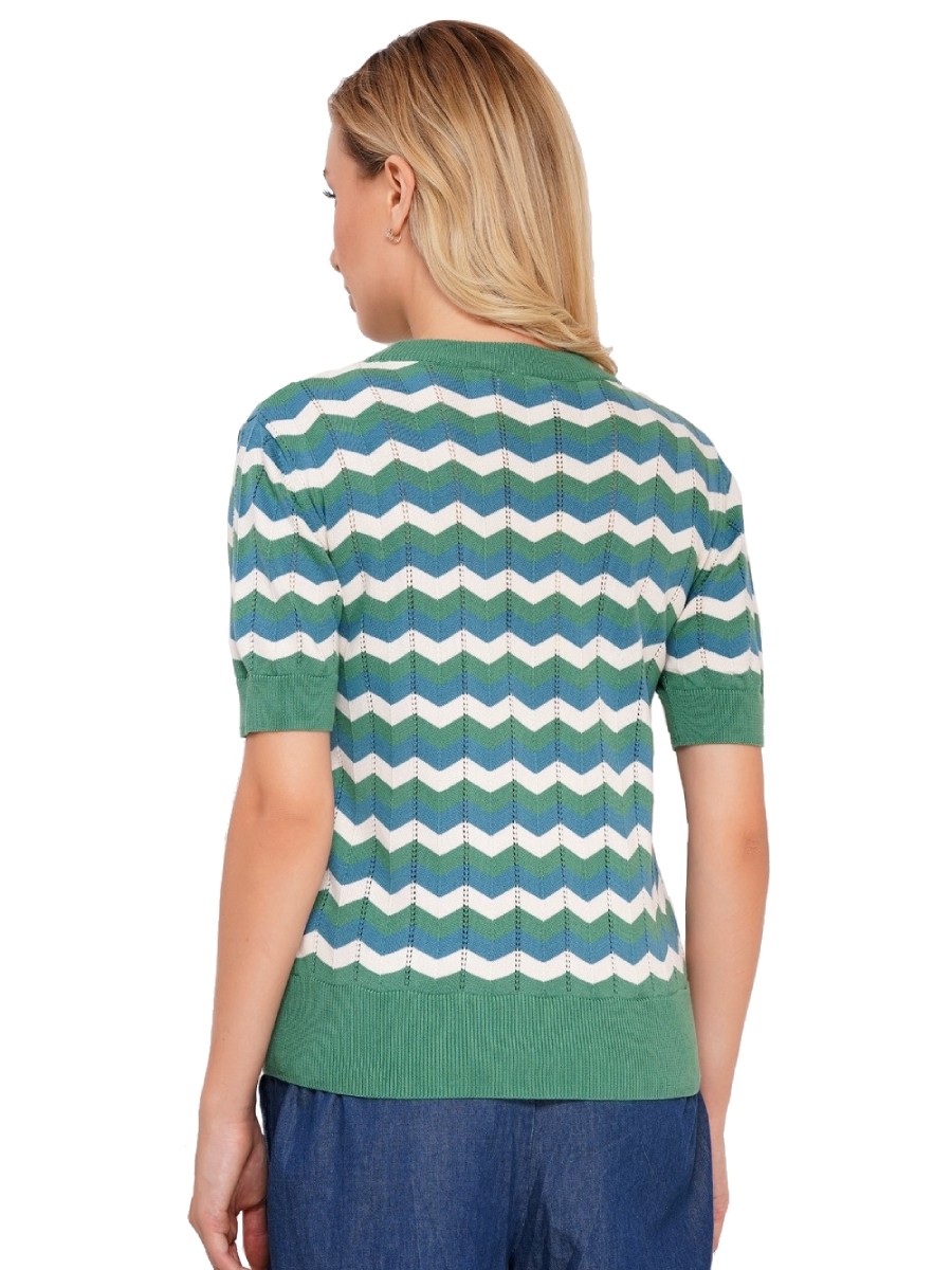 Circus Pullover Zig Zag Grass Green