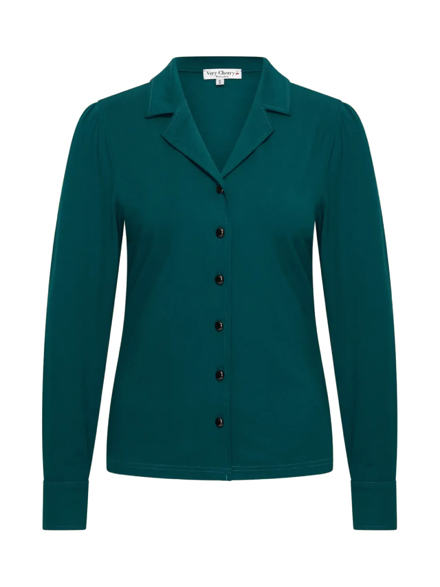 Very Cherry Bluse Dita Blouse petrol