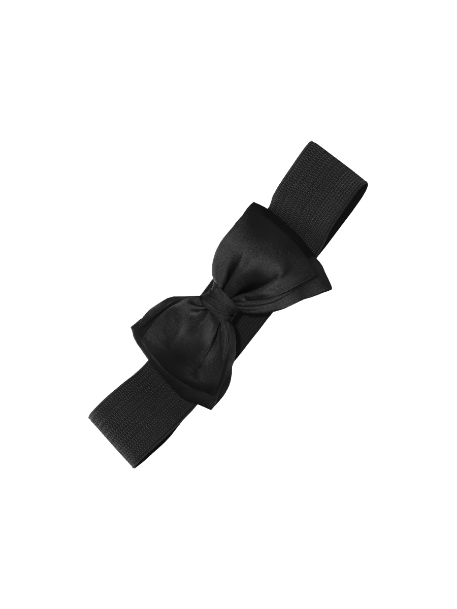 Banned Stretchgürtel Bella schwarz mit Schleife