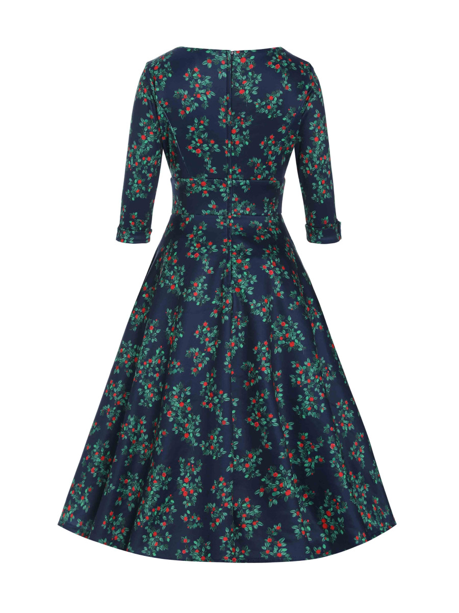 Dolly & Dotty Kleid Scarlette Navy Blue Rosebud dunkelblau