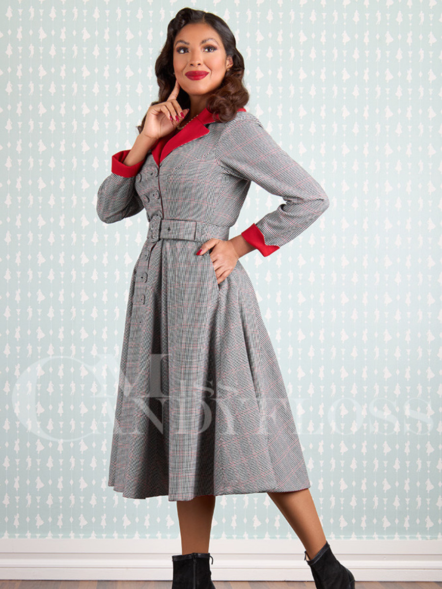 Miss Candyfloss Mantelkleid Lilou-Rose Coat Dress