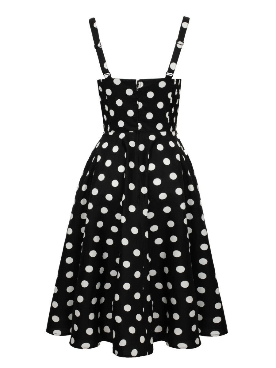 Hell Bunny Kleid Domino Dress Polkadot s/w