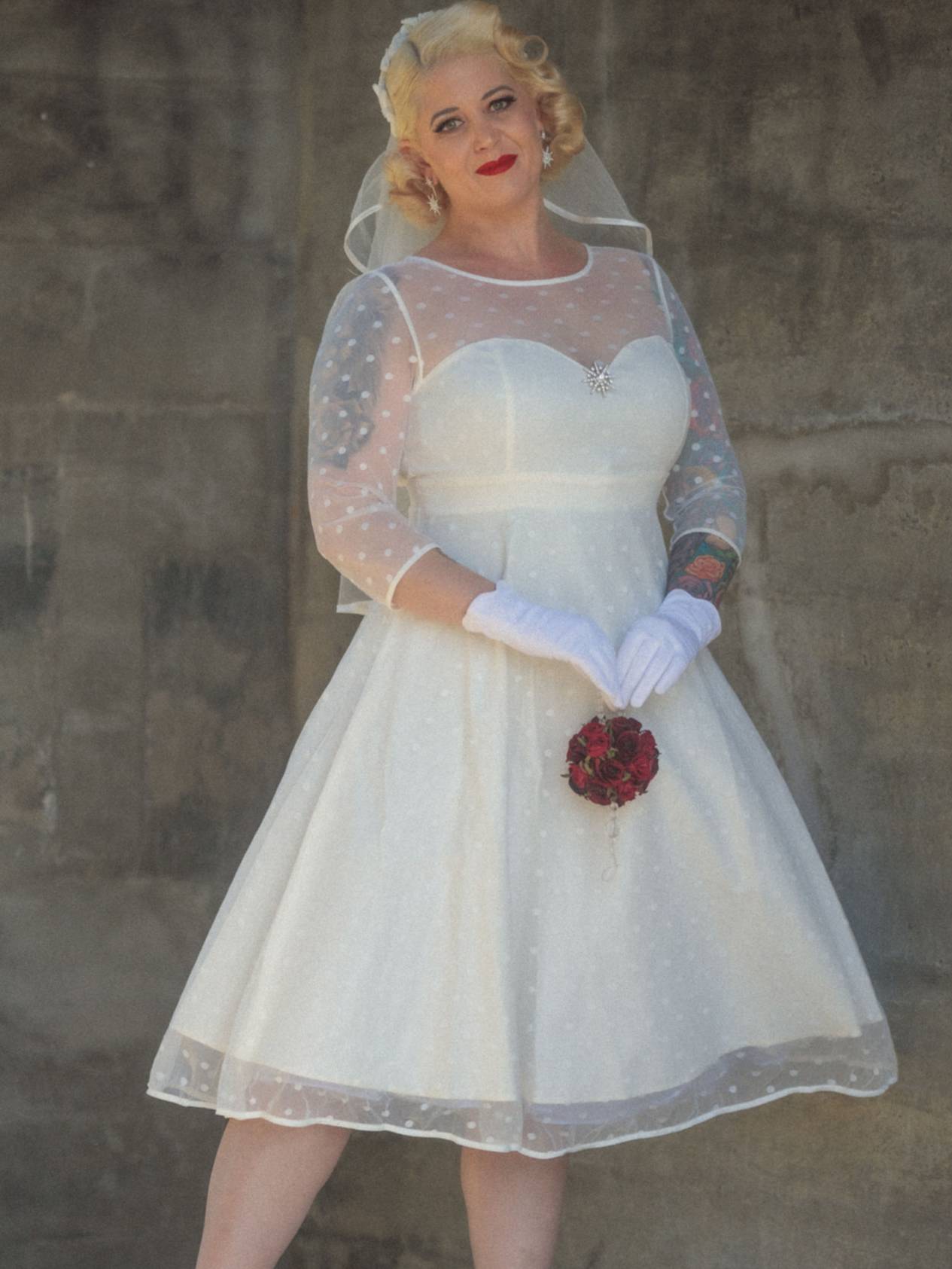 Dolly & Dotty Kleid Madeline Polka Dot Mesh Brautkleid