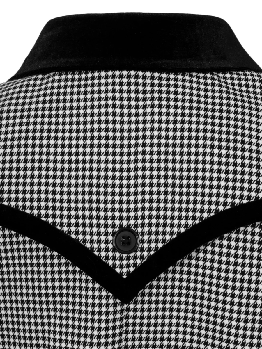 Hell Bunny Jacke Teddy Jacket Houndstooth
