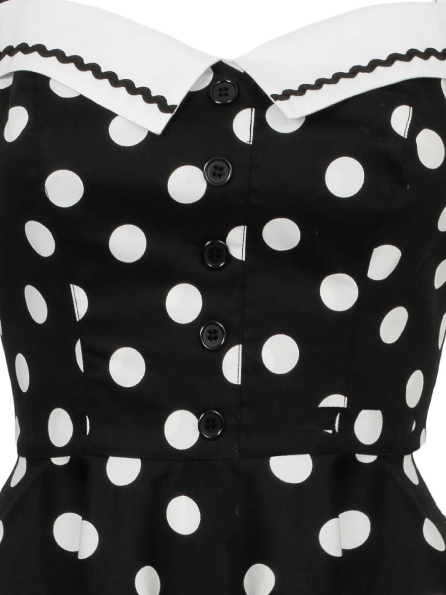 Hell Bunny Kleid Domino Dress Polkadot s/w