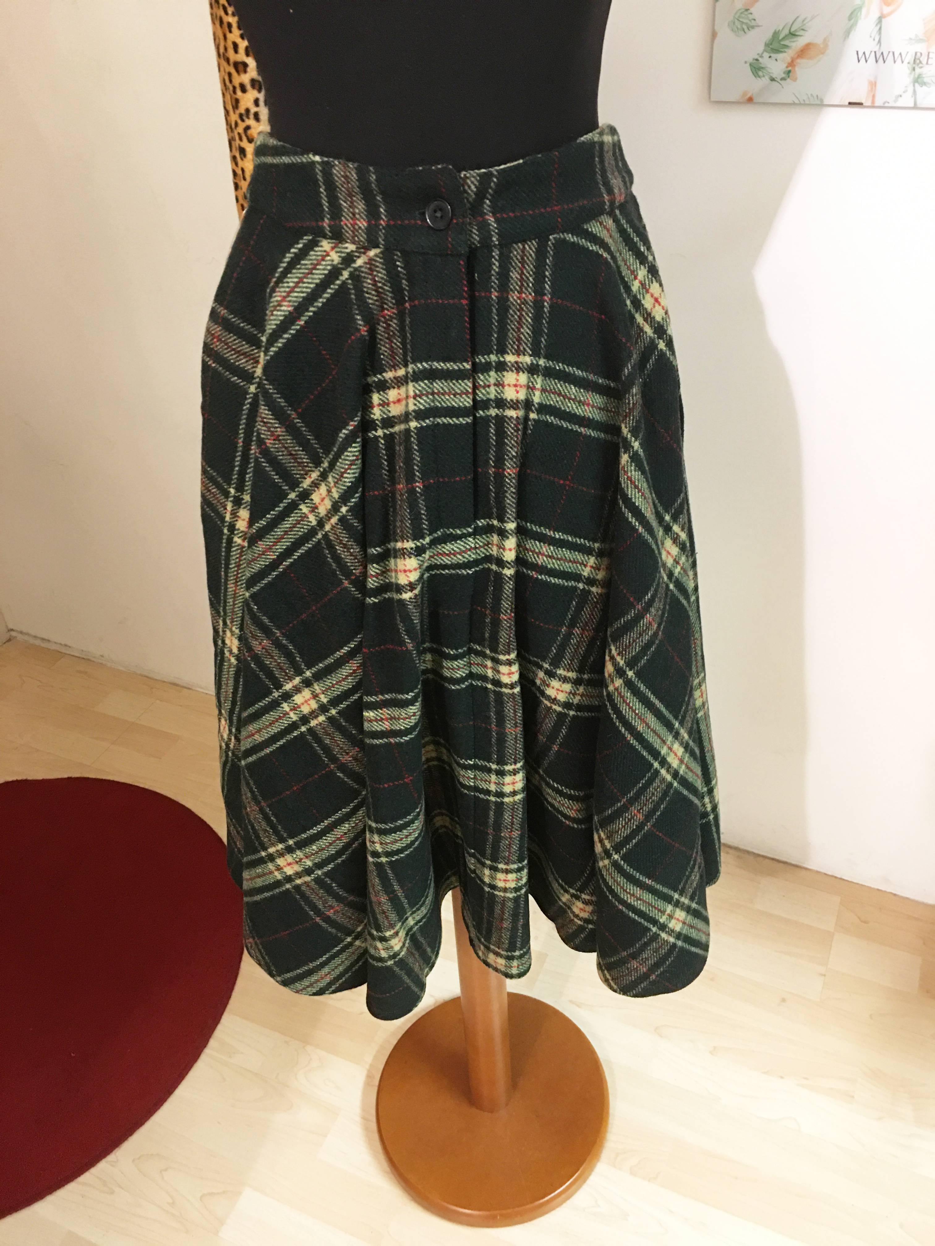 Timeless London Rock Sophie Skirt Green Check