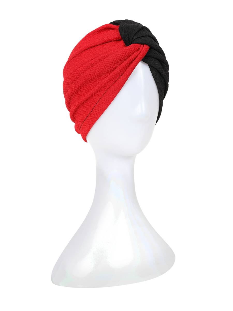 Collectif Zuzanna Two Tone Turban schwarz rot