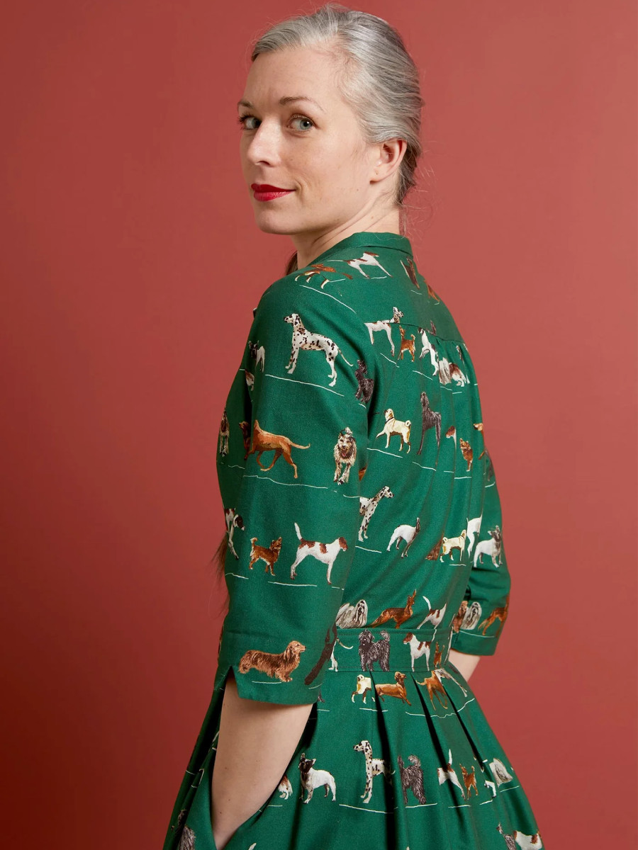 Palava Kleid Cynthia Green Porcelain Dogs