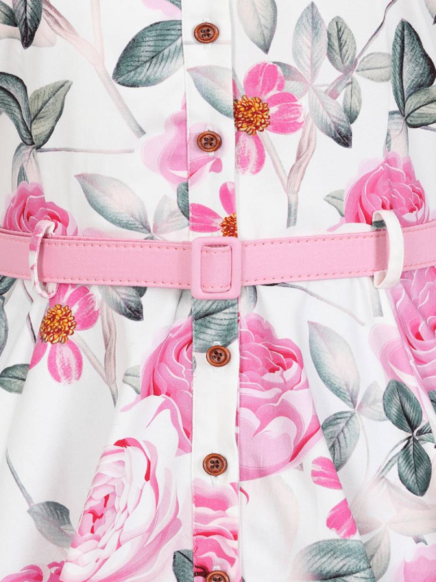Hearts and Roses Kleid Luella Floral Swing Dress Pink