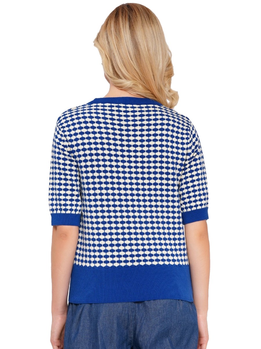 Circus Pullover Honey Comb Deja Vu blau