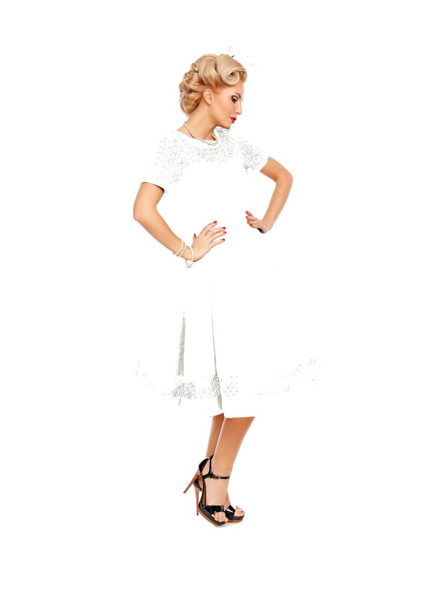Dolly & Dotty Kleid Tess White Lace weiß