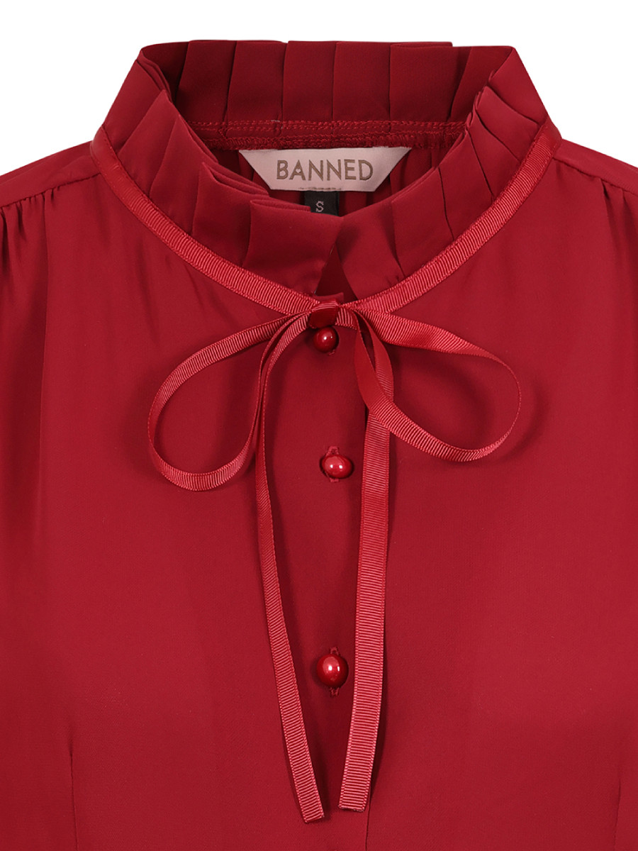 Banned Bluse Helly Blouse Burgundy bordeaux