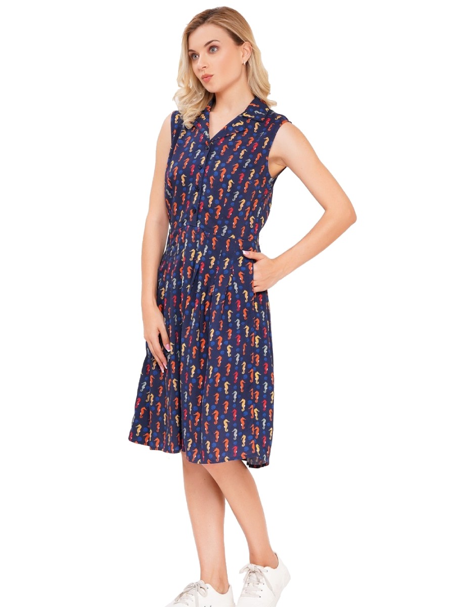Circus Kleid Seahorse Dress Mood Indigo