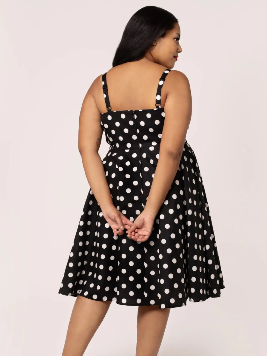 Hell Bunny Kleid Domino Dress Polkadot s/w