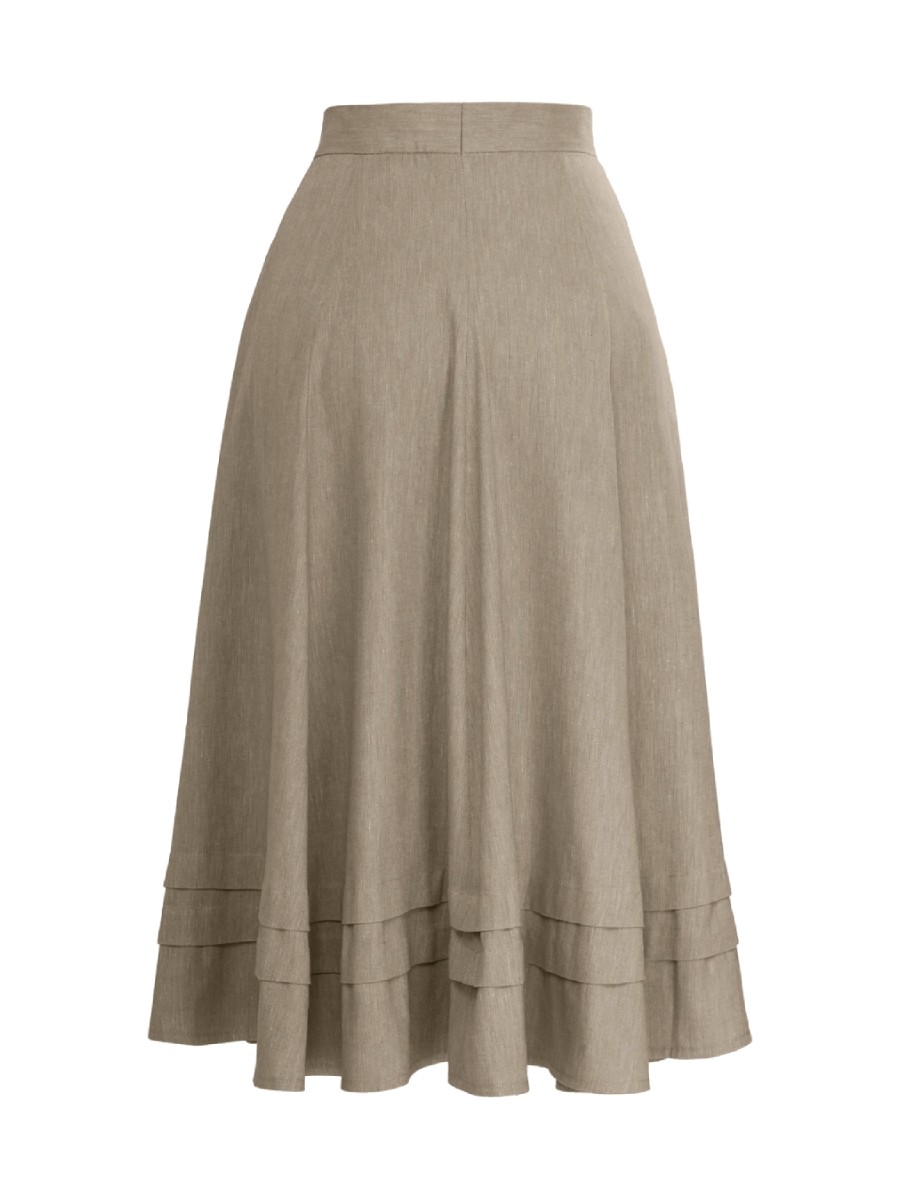 Emmy Rock One Foot Forward Skirt Sand Herringbone