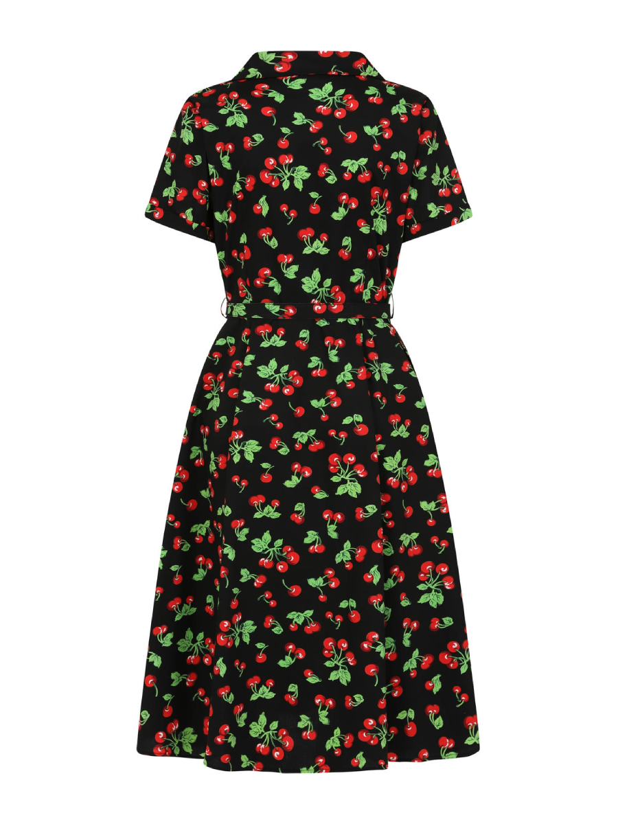 Banned Kleid Darla Cherries Dress Black