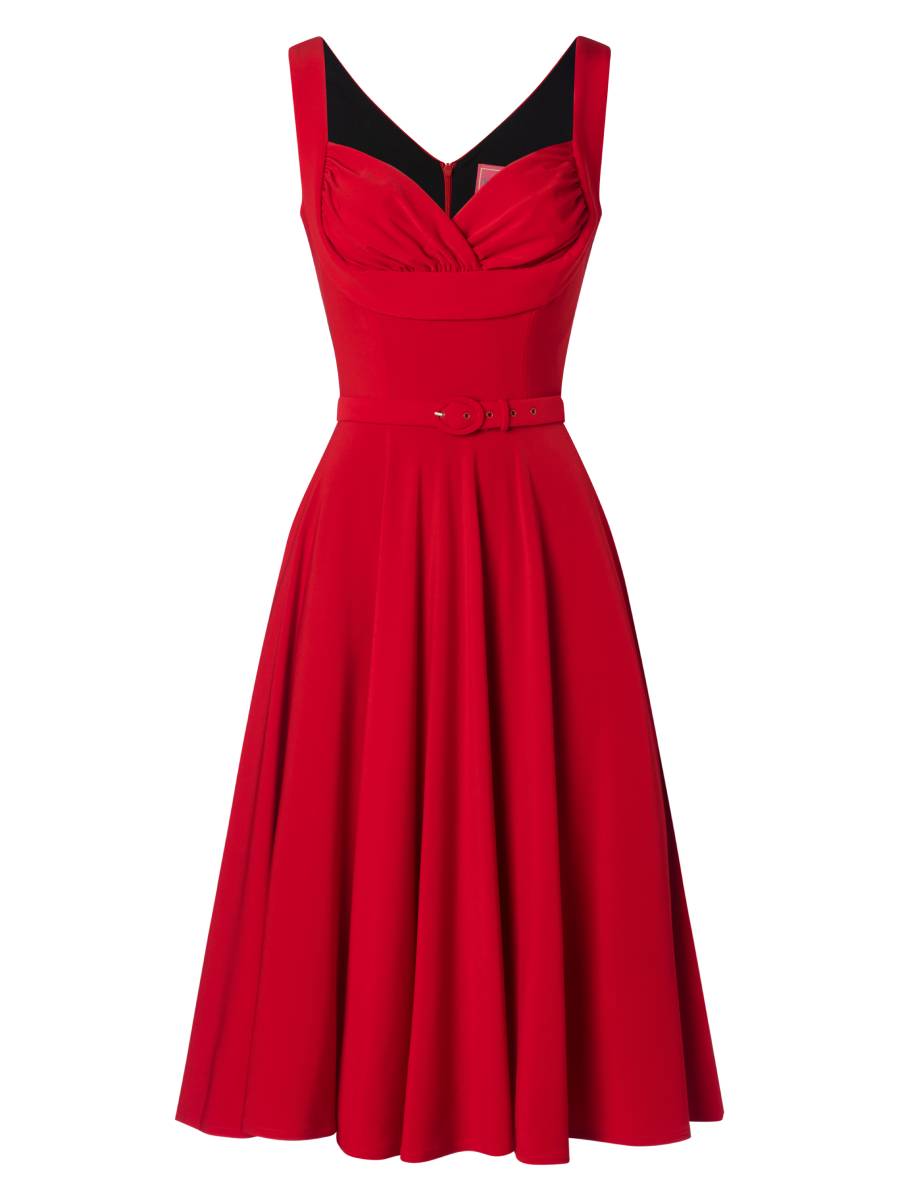 Glamour Bunny Kleid Gina Lee Swing Dress rot