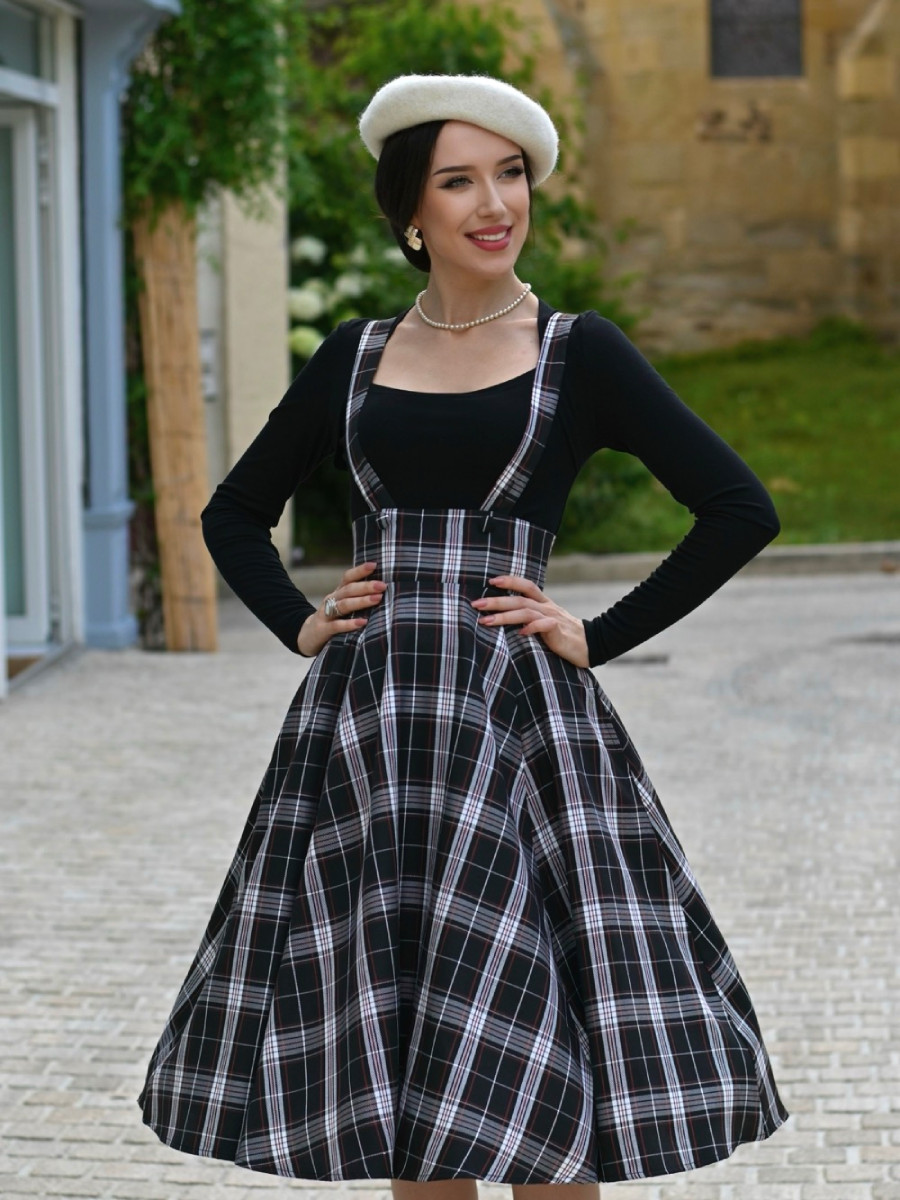 Hearts and Roses Trägerrock Elfie Tartan Swing Skirt