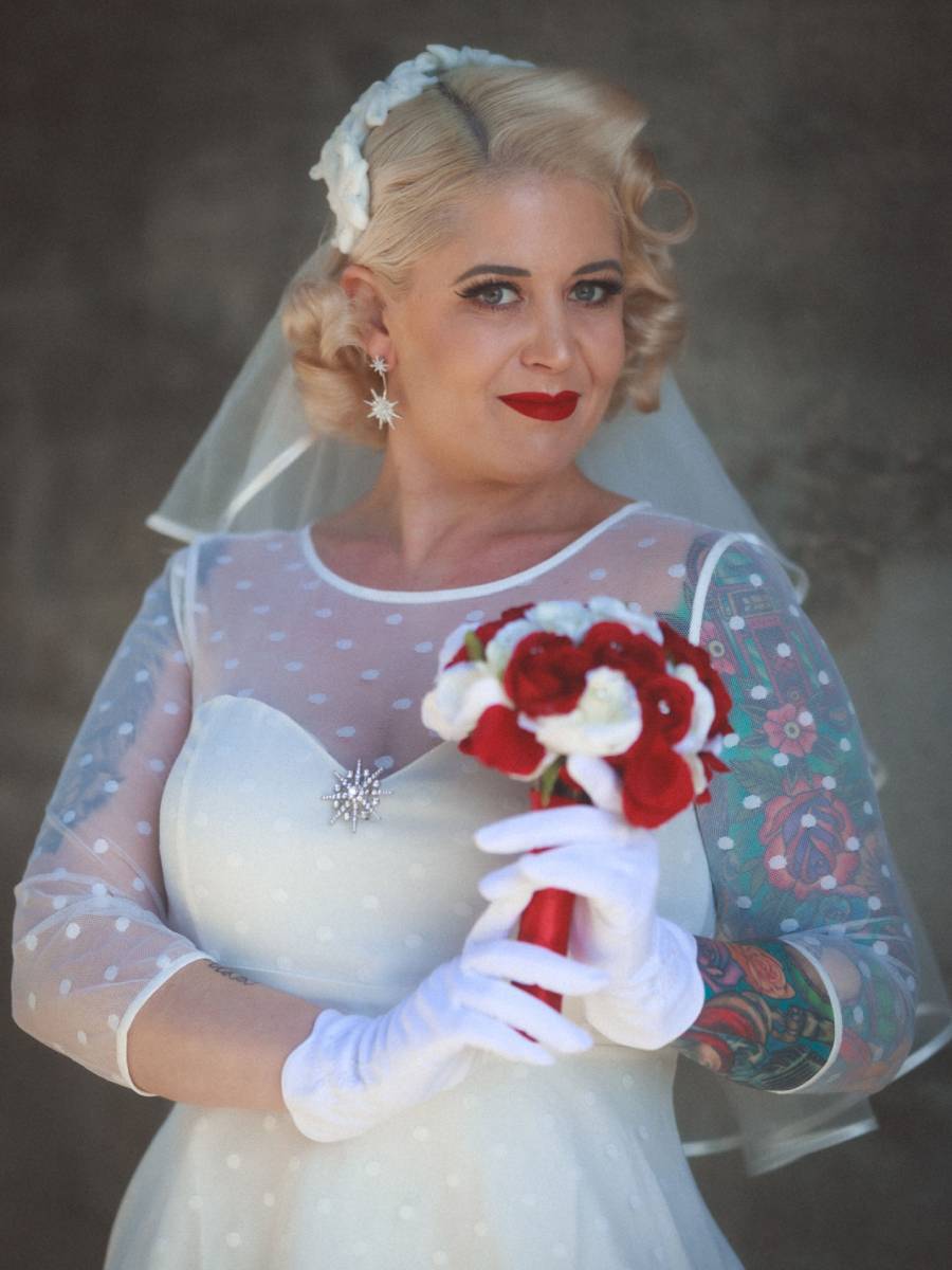 Dolly & Dotty Kleid Madeline Polka Dot Mesh Brautkleid