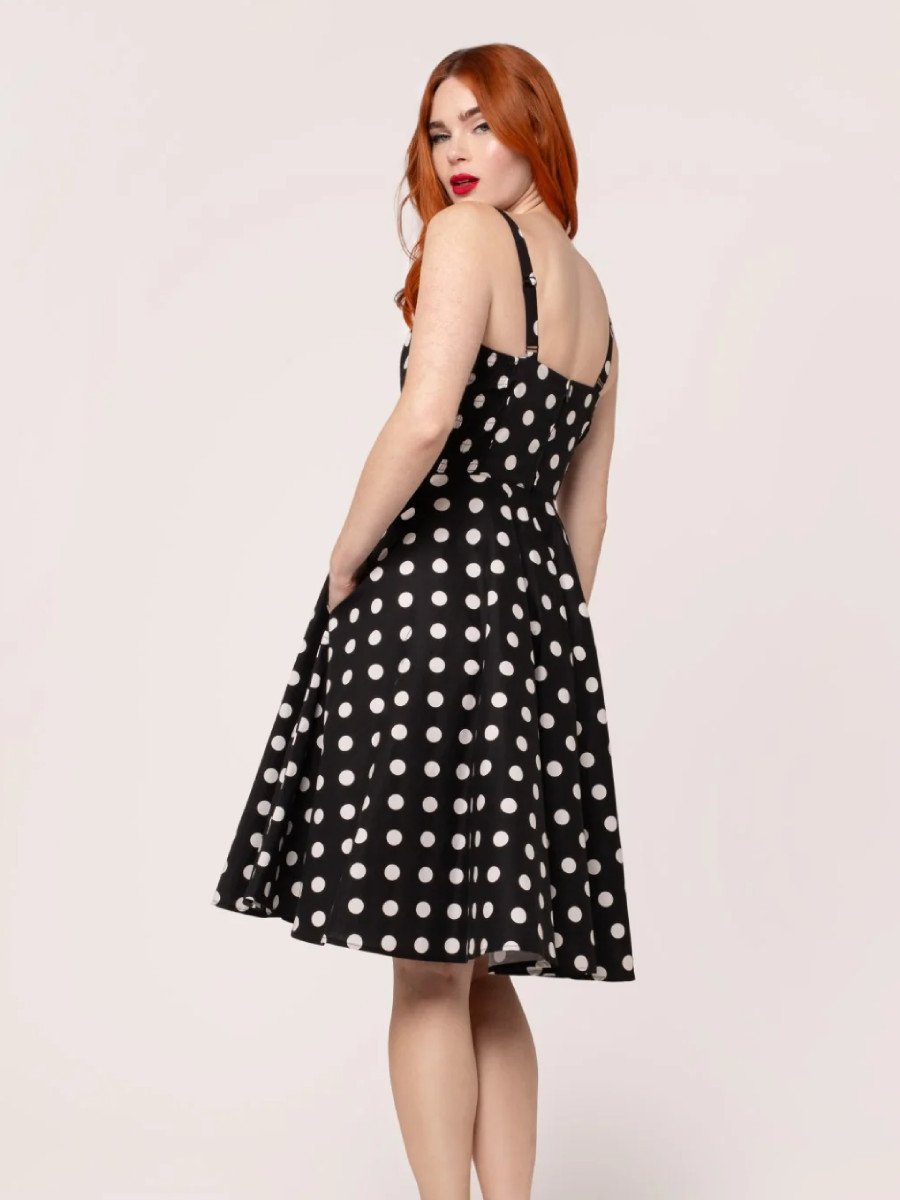 Hell Bunny Kleid Domino Dress Polkadot s/w