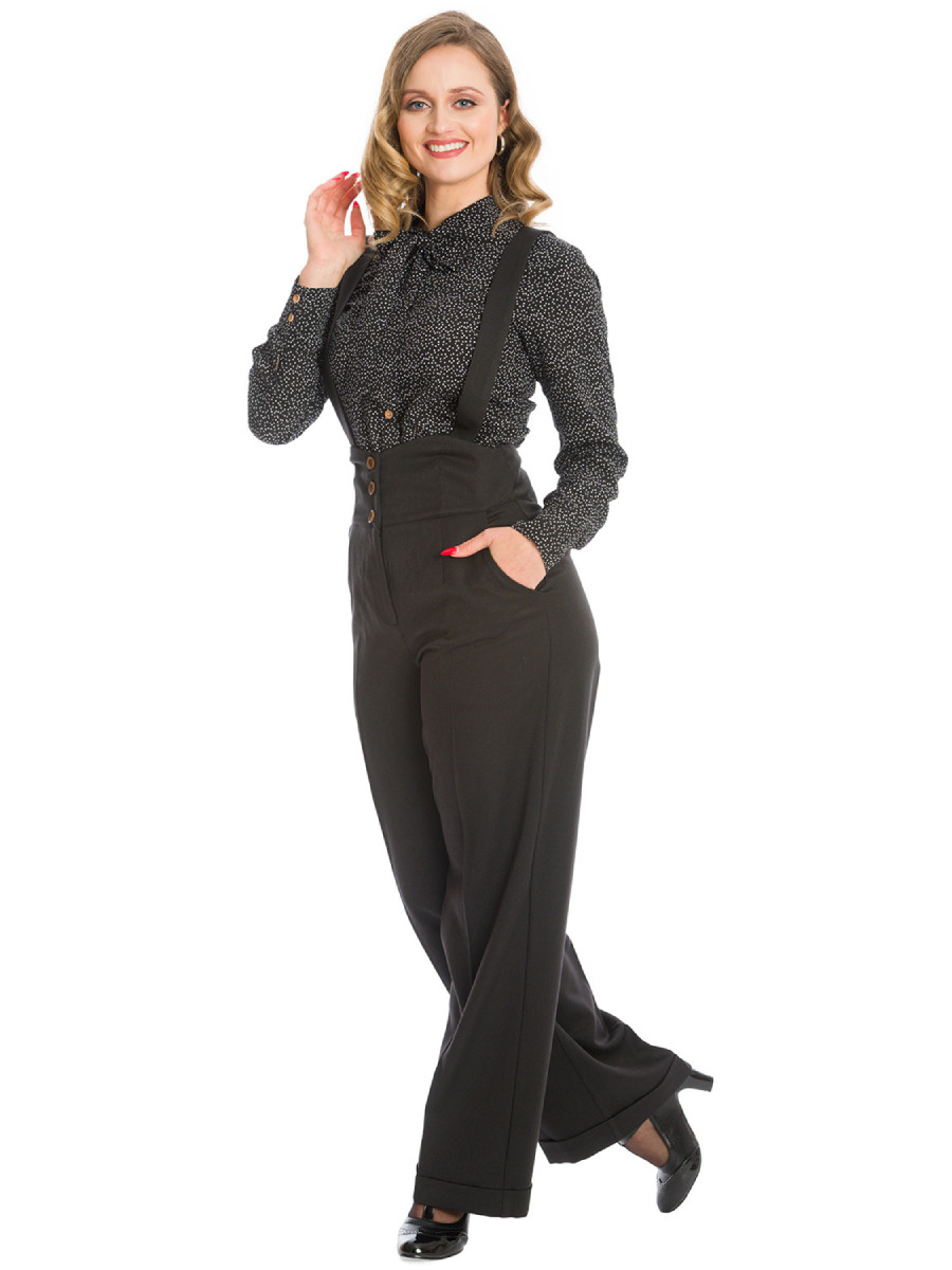 Banned Marlenehose Her Favourites Trouser schwarz