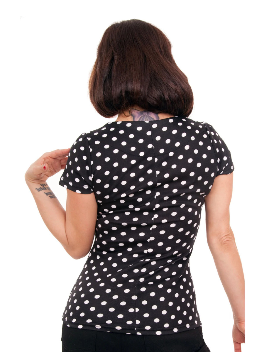 Steady Clothing Oberteil Sophia Top Polka s/w
