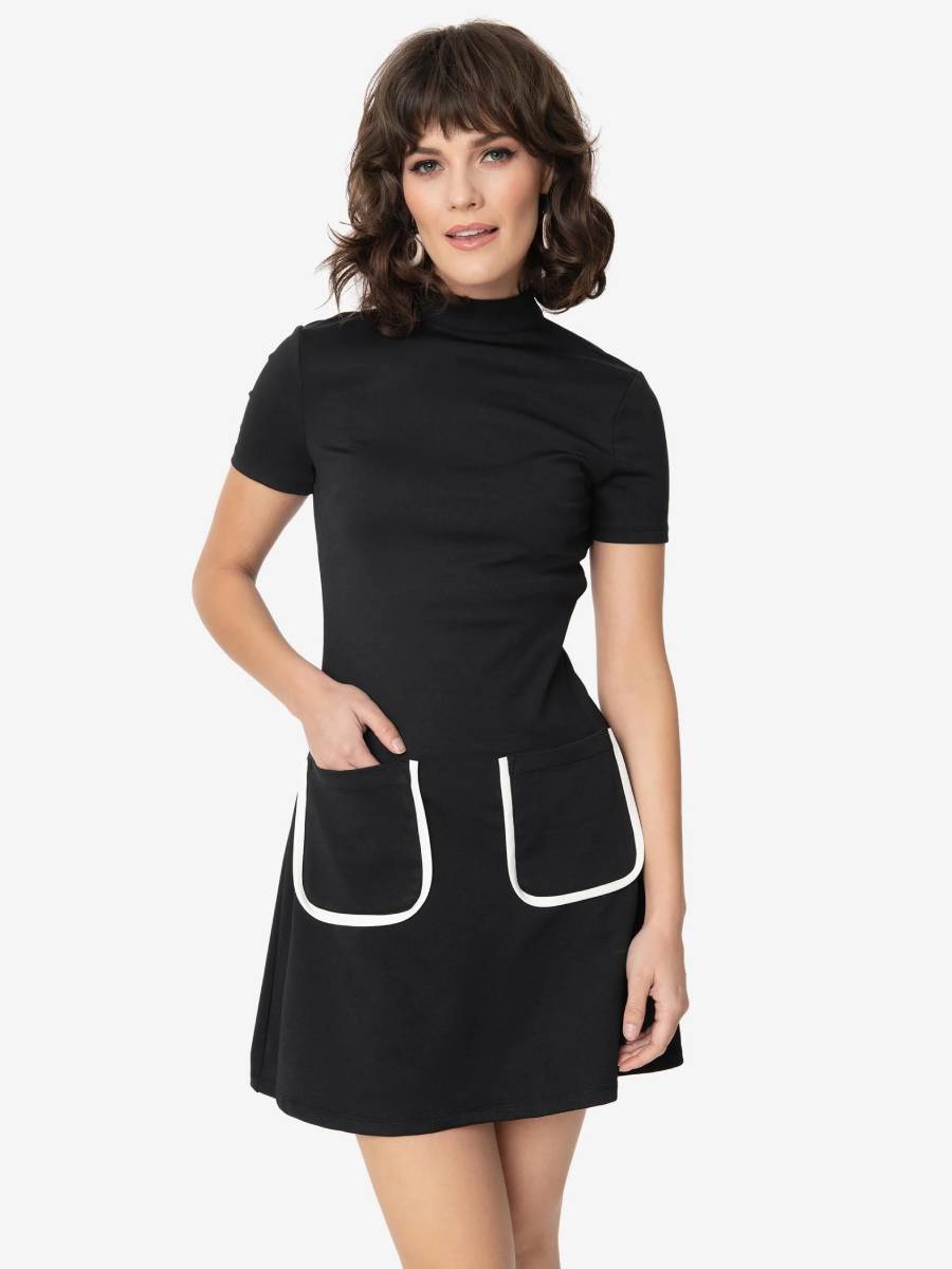 Smak Parlour Kleid Wave Maker Mini Dress schwarz