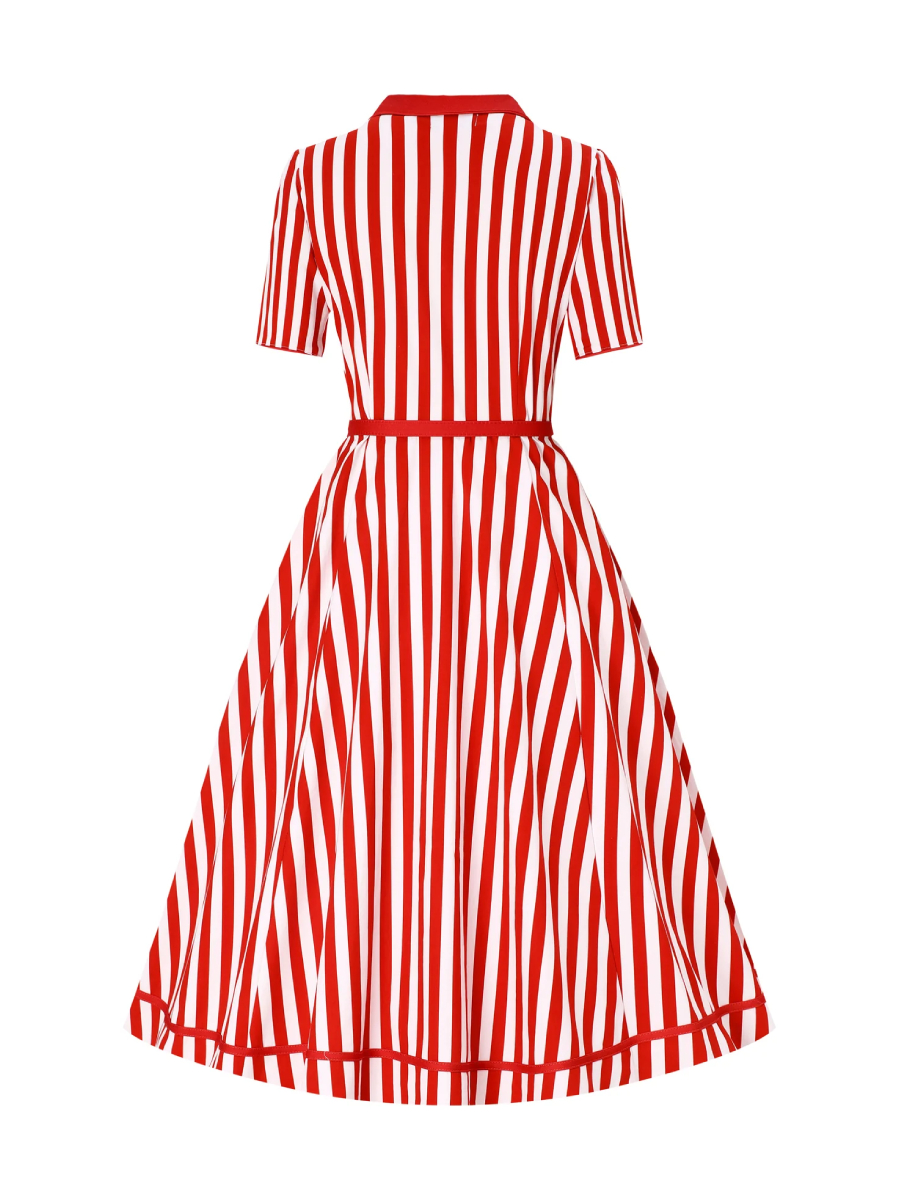 Dolly & Dotty Kleid Penelope Classic Red White Stripe