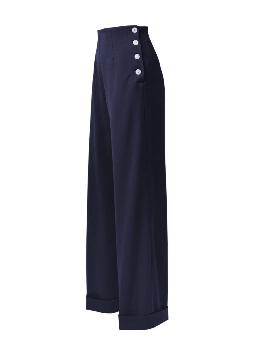 House of Foxy Hose 1940s Swing Trousers dunkelblau