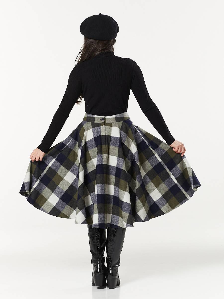 Timeless London Rock Sophie Navy and Khaki Check