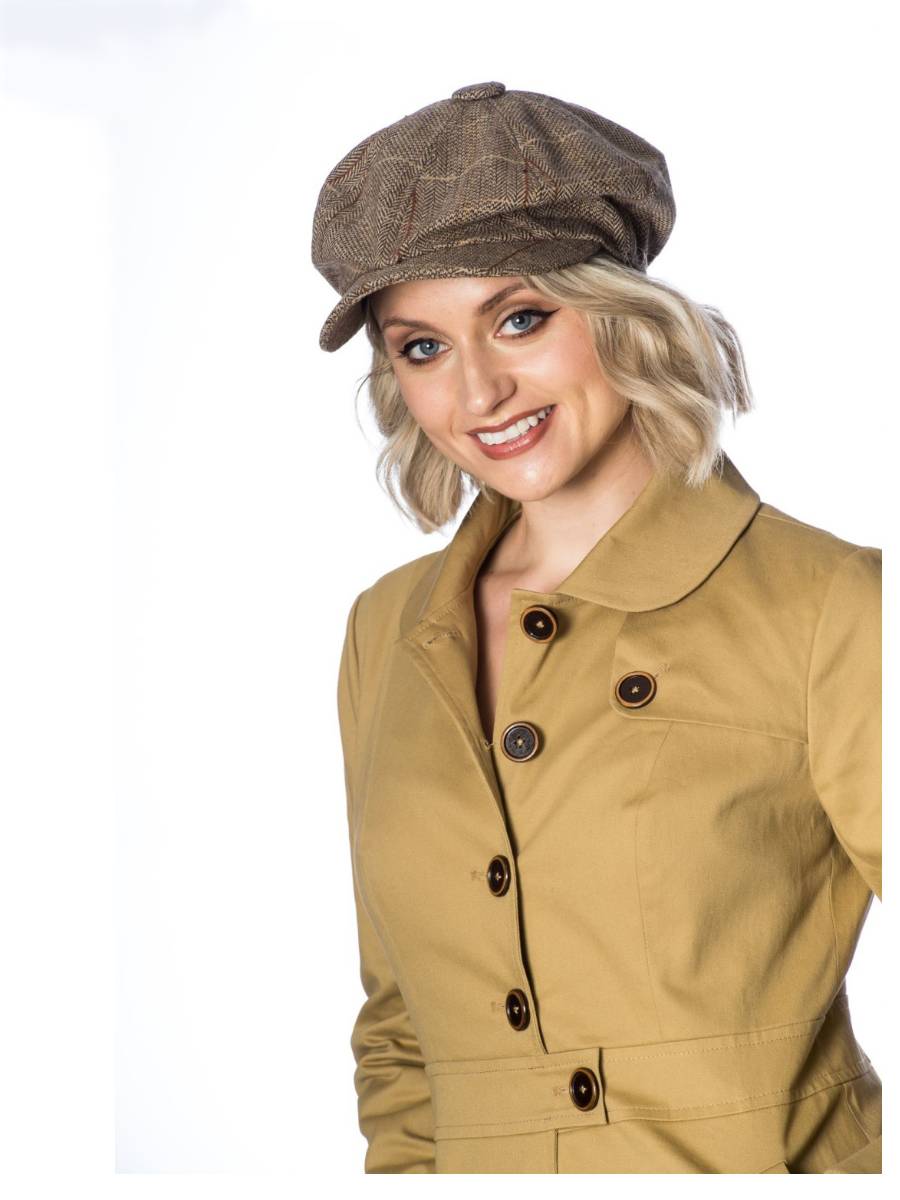 Banned Schiebermütze Paper Boy Cap braun
