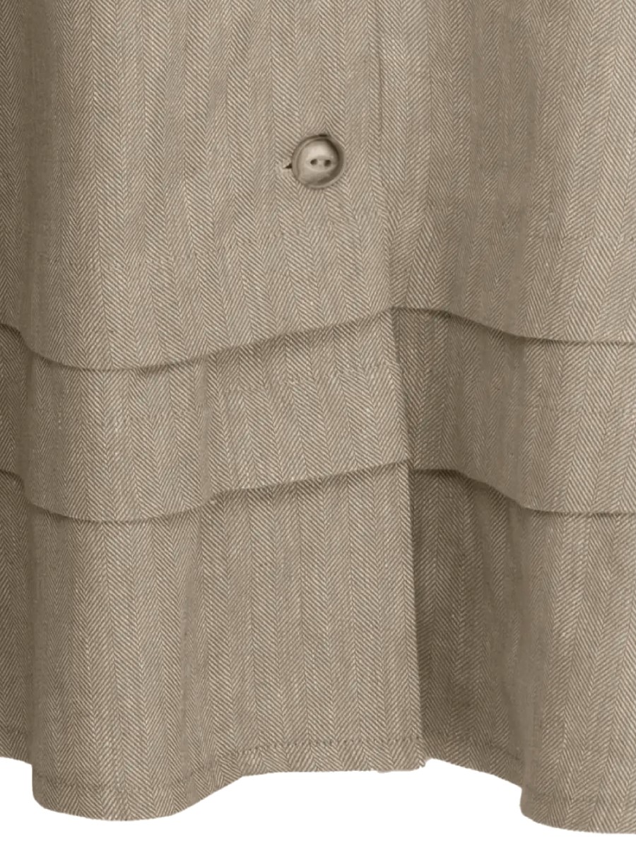 Emmy Rock One Foot Forward Skirt Sand Herringbone