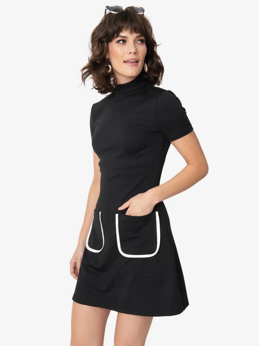 Smak Parlour Kleid Wave Maker Mini Dress schwarz