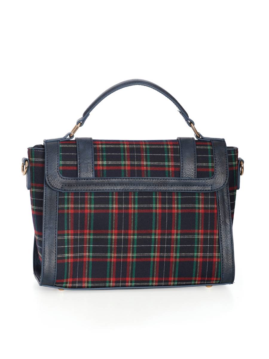 Banned Handtasche Joy to the World Messenger Bag kariert
