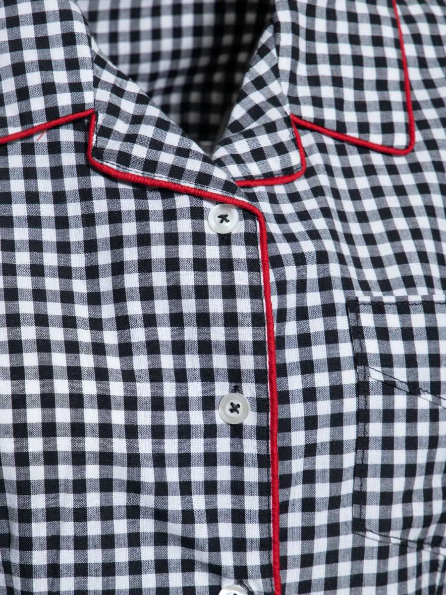 Queen Kerosin Hemdbluse Gingham s/w