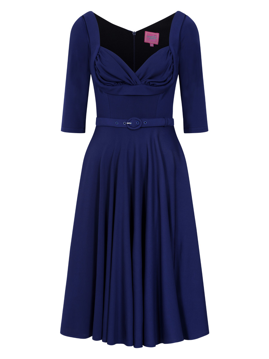 Glamour Bunny Kleid Gina Lee Swing Dress blau