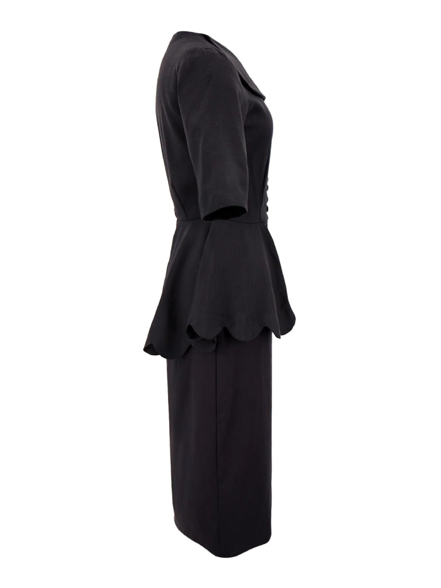 Revival Vintage Kostüm CC41 Verity Peplum Suit dunkelblau