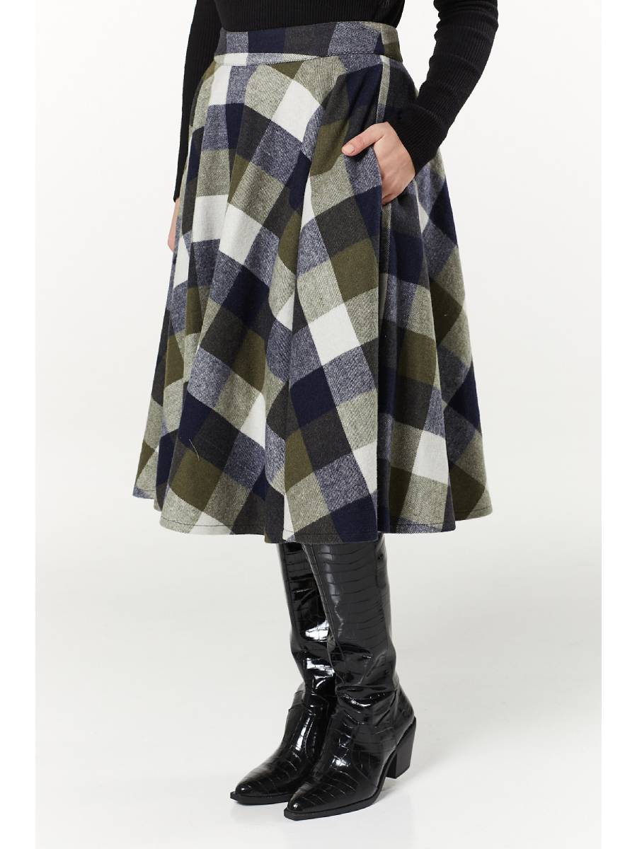Timeless London Rock Sophie Navy and Khaki Check
