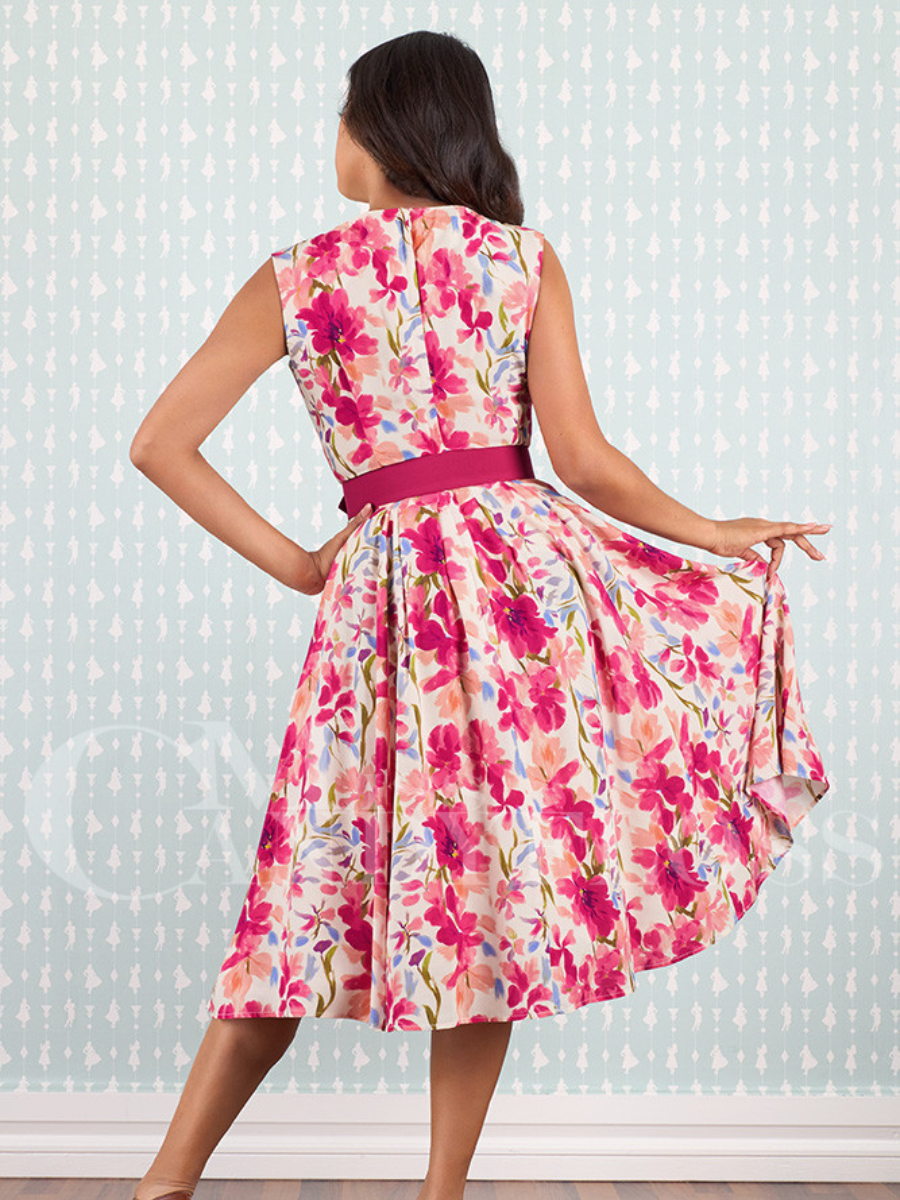 Miss Candyfloss Kleid Ayla-Mai Fuchsia Roses
