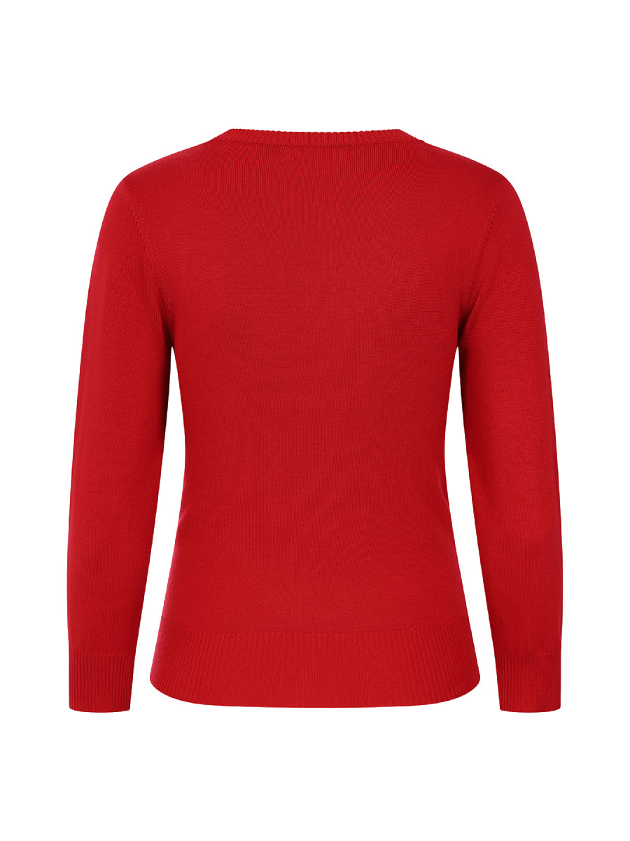 Banned Pullover Bella Bow Jumper rot