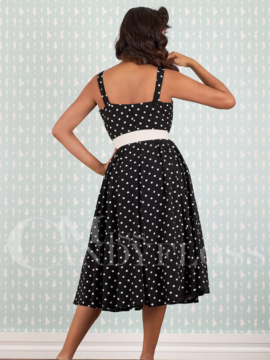 Miss Candyfloss Kleid Jenna-May-Lou schwarz-weiß mit Bolero