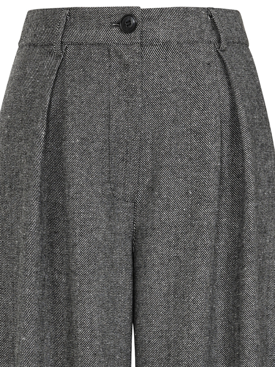 Banned Hose Lori Herringbone Trousers grau