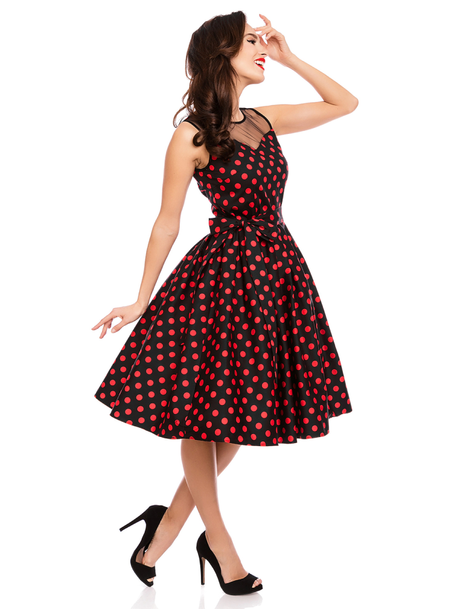 Dolly & Dotty Kleid Elizabeth Black Red Polka