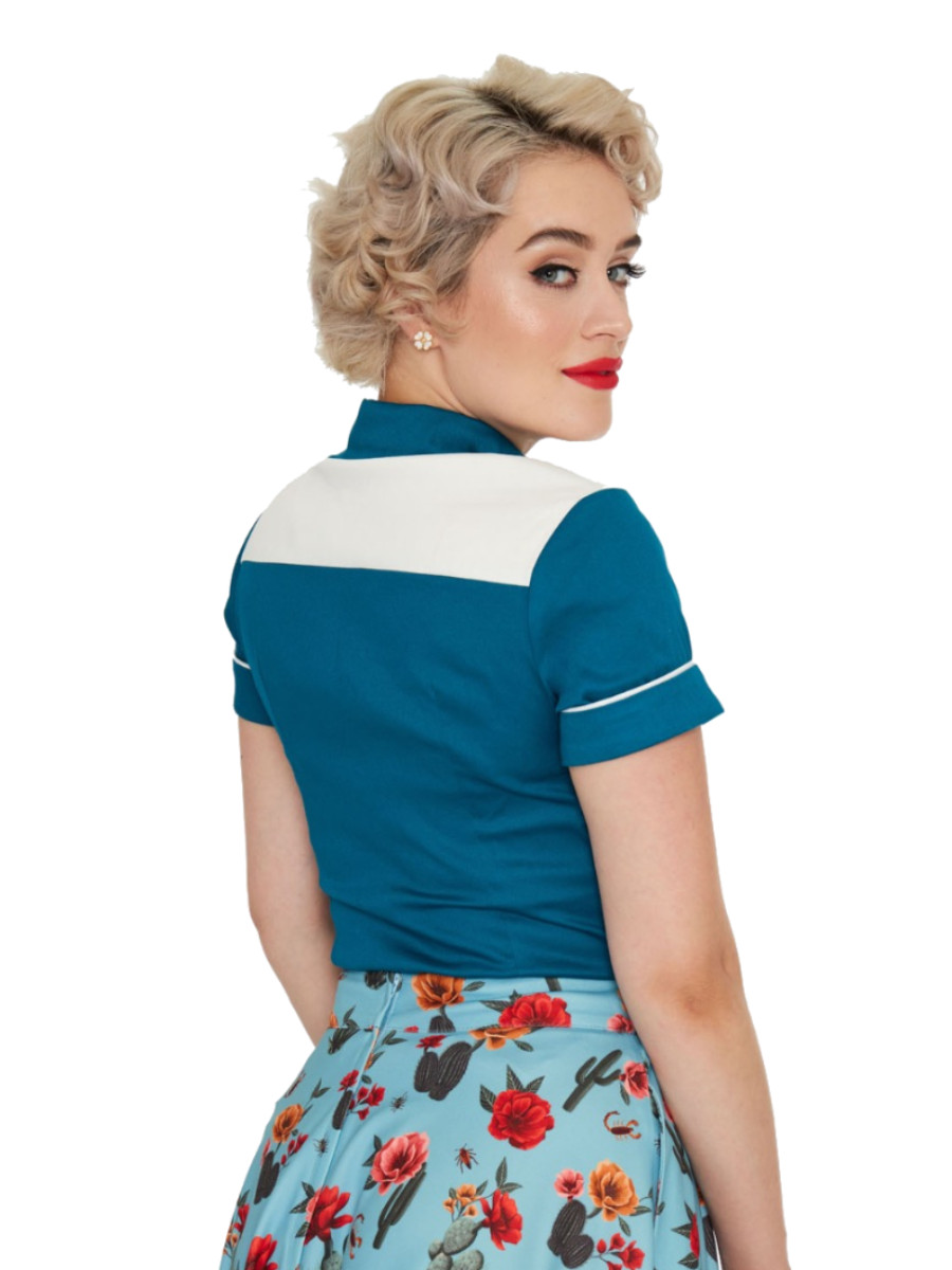 Voodoo Vixen Bluse Cactus Floral Western Blouse